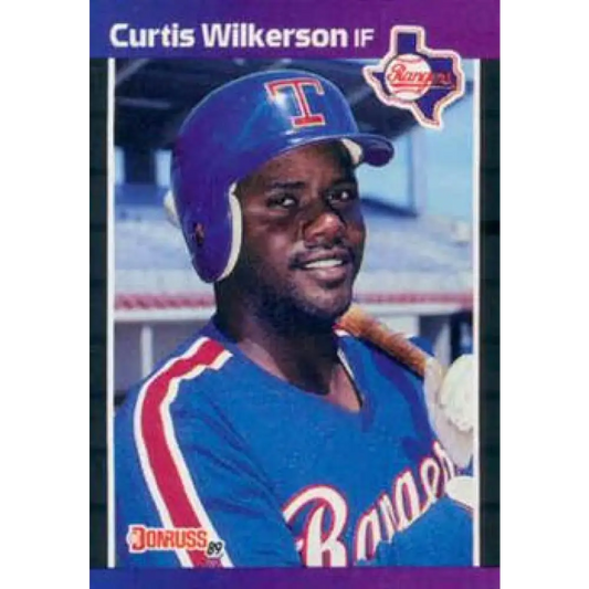 1989 Donruss #402 Curtis Wilkerson NM-MT Texas Rangers Baseball Card Image 1