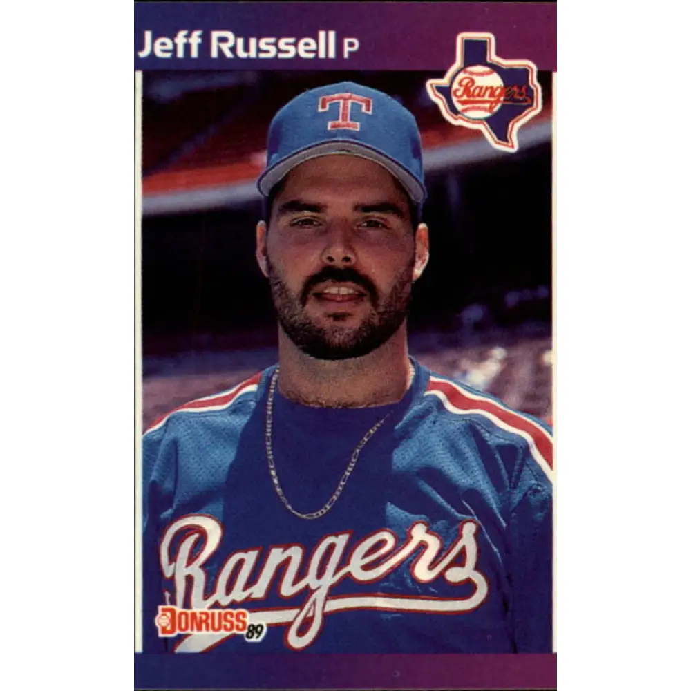 1989 Donruss #403 Jeff Russell NM-MT Texas Rangers Baseball Card Image 1