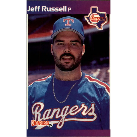 1989 Donruss #403 Jeff Russell NM-MT Texas Rangers Baseball Card Image 1