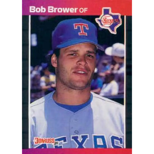 1989 Donruss #411 Bob Brower NM-MT Texas Rangers Baseball Card Image 1