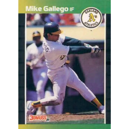 1989 Donruss #422 Mike Gallego NM-MT Oakland Athletics Baseball Card Image 1