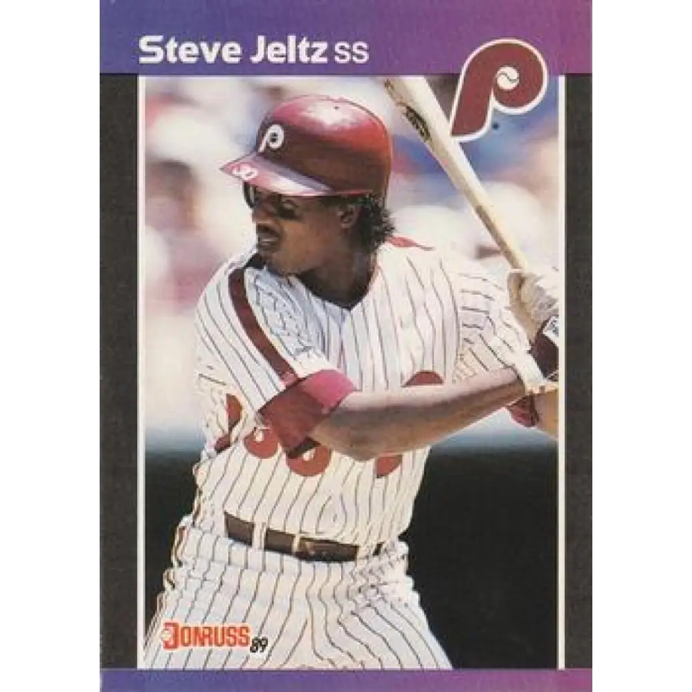 1989 Donruss #431 Steve Jeltz NM-MT Philadelphia Phillies Baseball Card Image 1