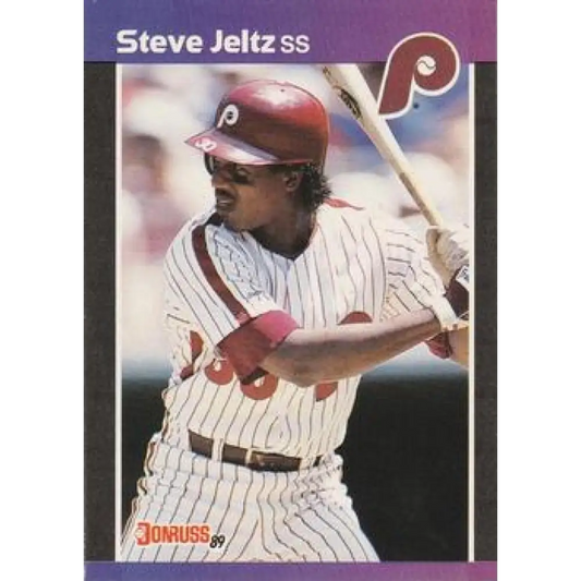 1989 Donruss #431 Steve Jeltz NM-MT Philadelphia Phillies Baseball Card Image 1
