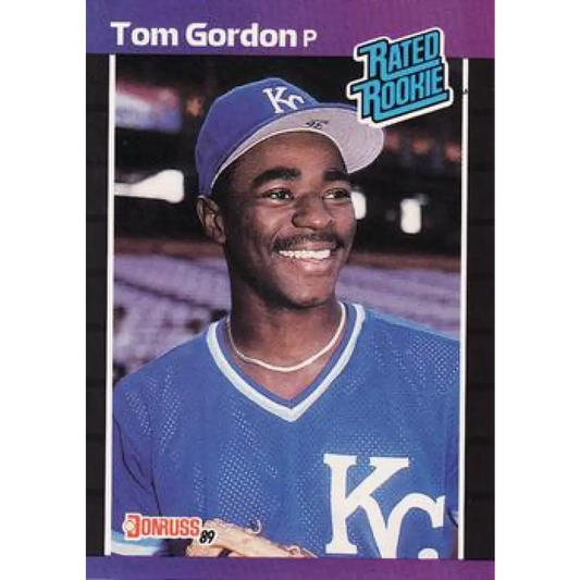 1989 Donruss #45 Tom Gordon NM-MT RC Rookie Kansas City Royals Baseball Card Image 1