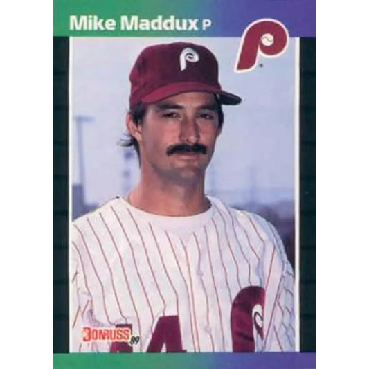 1989 Donruss #487 Mike Maddux NM-MT Philadelphia Phillies Baseball Card Image 1