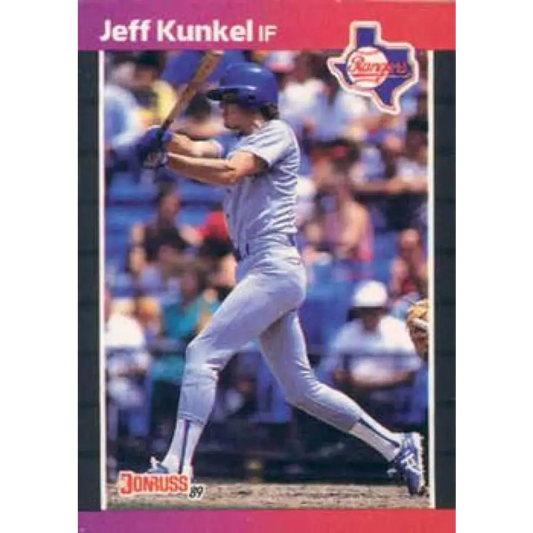 1989 Donruss #496 Jeff Kunkel NM-MT Texas Rangers Baseball Card Image 1