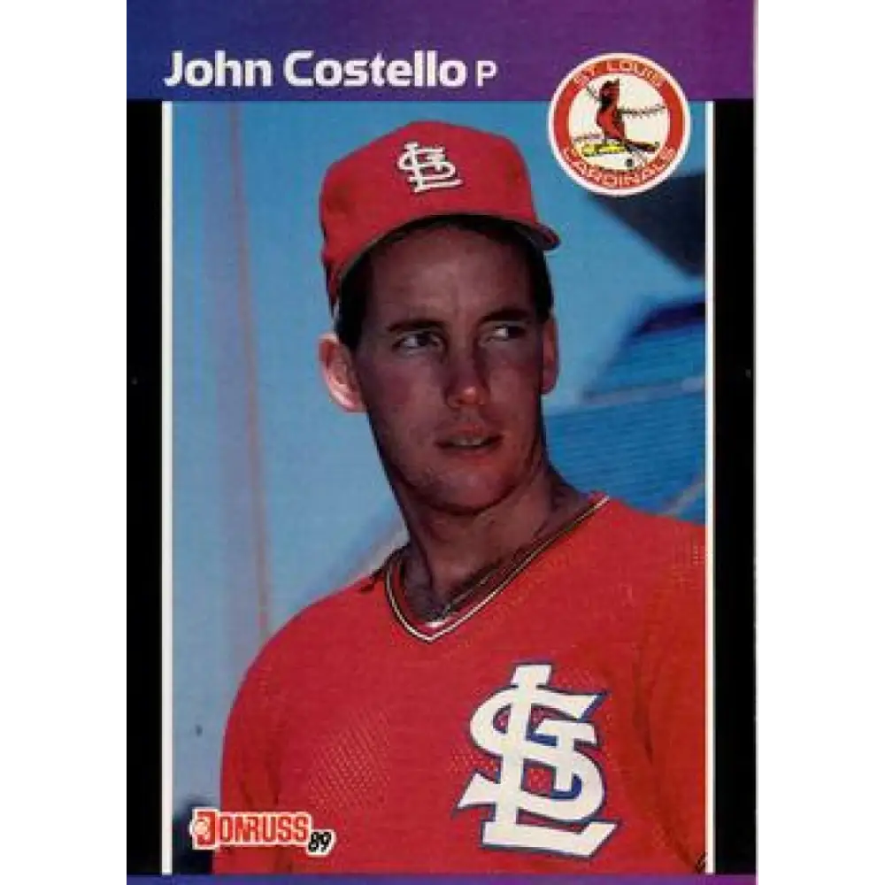 1989 Donruss #518 John Costello NM-MT St. Louis Cardinals Baseball Card Image 1