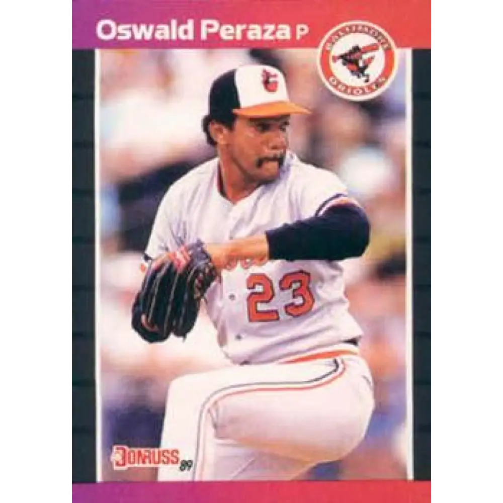 1989 Donruss #524 Oswaldo Peraza DP NM-MT Baltimore Orioles Baseball Card Image 1