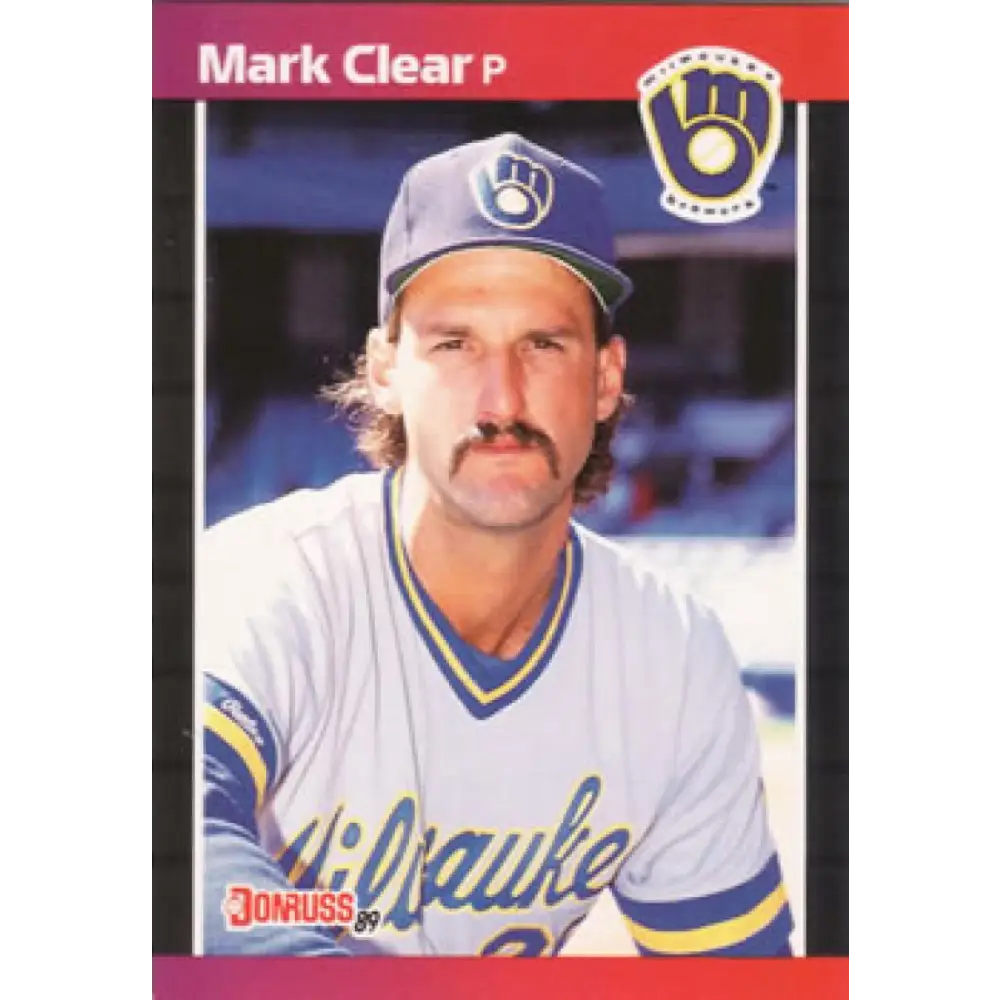 1989 Donruss #528 Mark Clear DP NM-MT Milwaukee Brewers Baseball Card Image 1