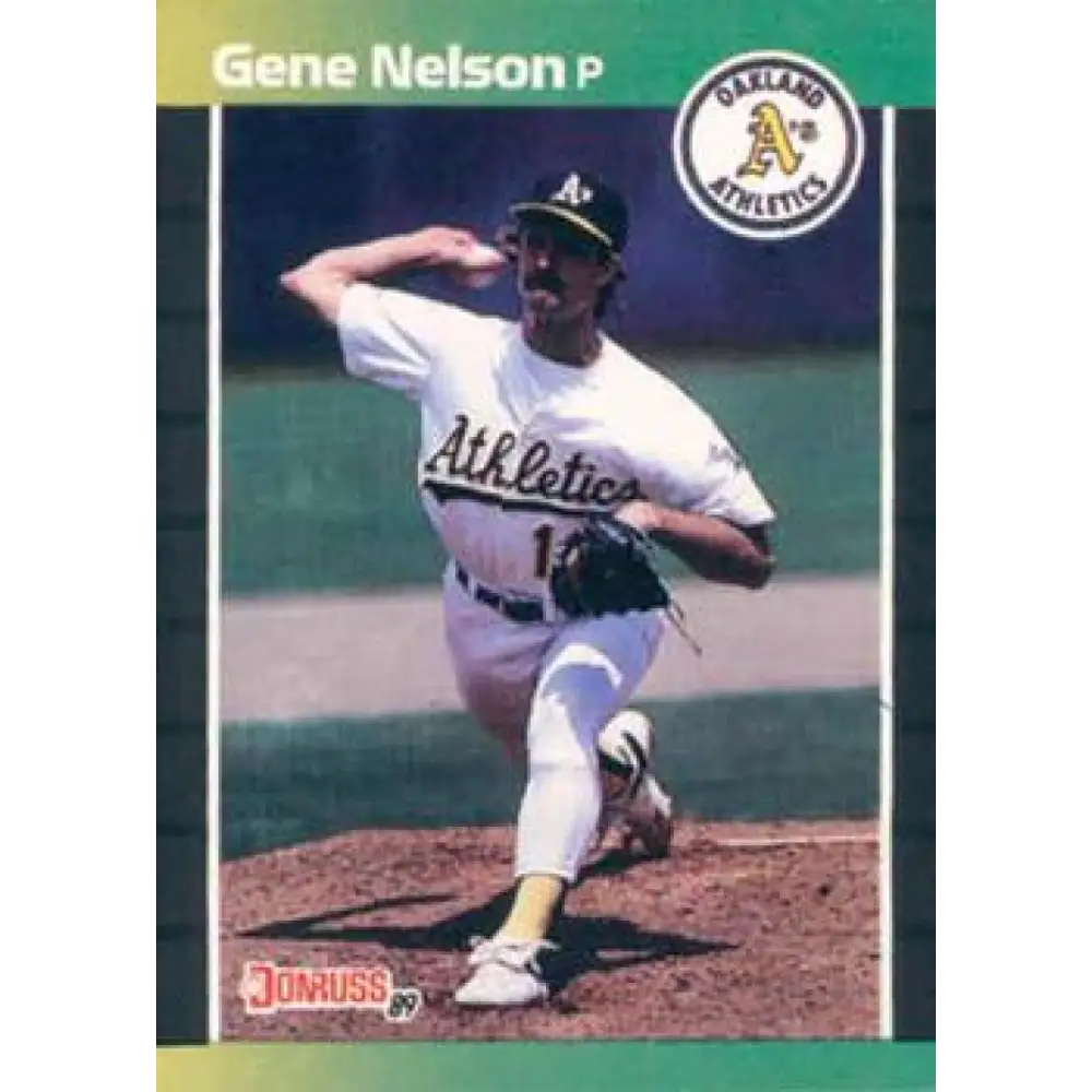 1989 Donruss #540 Gene Nelson DP NM-MT Oakland Athletics Baseball Card Image 1
