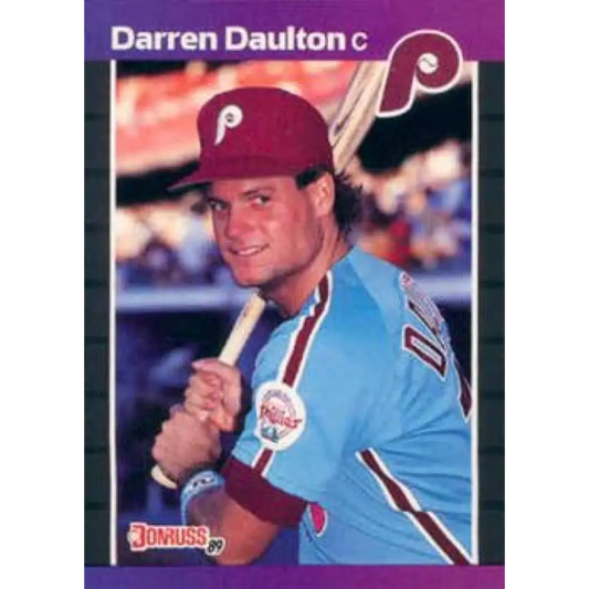 1989 Donruss #549 Darren Daulton NM-MT Philadelphia Phillies Baseball Card Image 1