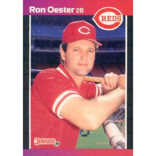 1989 Donruss #553 Ron Oester DP NM-MT Cincinnati Reds Baseball Card Image 1