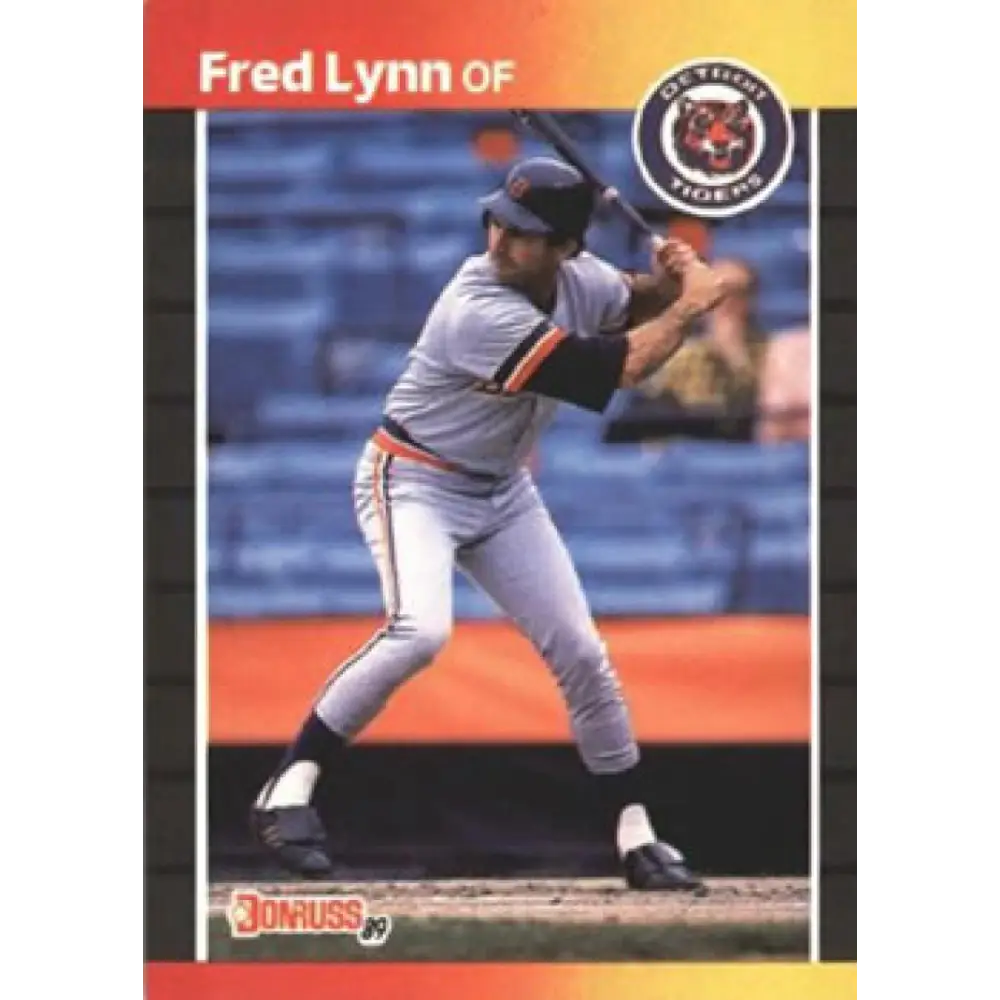 1989 Donruss #563 Fred Lynn DP NM-MT Detroit Tigers Baseball Card Image 1