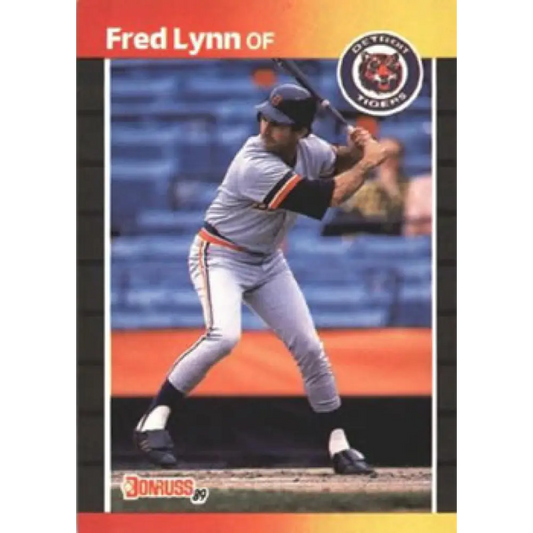 1989 Donruss #563 Fred Lynn DP NM-MT Detroit Tigers Baseball Card Image 1