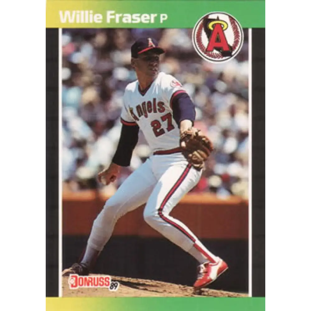 1989 Donruss #567 Willie Fraser DP NM-MT California Angels Baseball Card Image 1