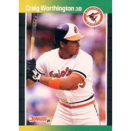 1989 Donruss #569 Craig Worthington DP NM-MT Baltimore Orioles Baseball Card Image 1