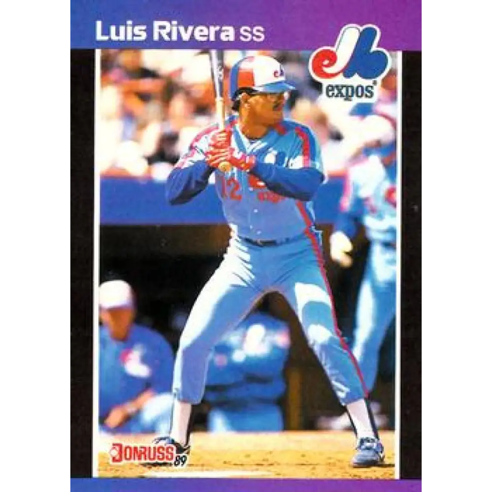 1989 Donruss #578 Luis Rivera / DP NM-MT Montreal Expos Baseball Card Image 1