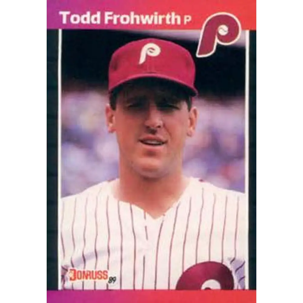 1989 Donruss #587 Todd Frohwirth DP NM-MT Philadelphia Phillies Baseball Card Image 1