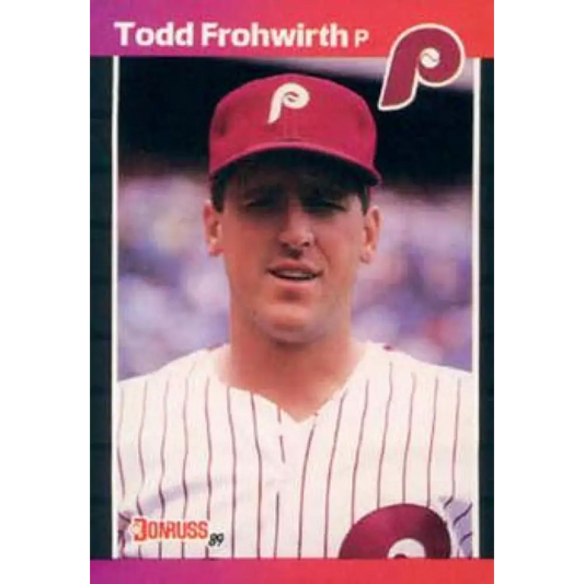 1989 Donruss #587 Todd Frohwirth DP NM-MT Philadelphia Phillies Baseball Card Image 1