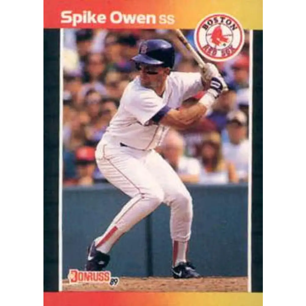 1989 Donruss #593 Spike Owen DP NM-MT Boston Red Sox Baseball Card Image 1