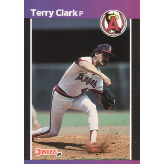 1989 Donruss #607 Terry Clark DP NM-MT RC Rookie California Angels Baseball Card Image 1