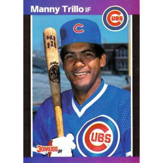 1989 Donruss #608 Manny Trillo DP NM-MT Chicago Cubs Baseball Card Image 1