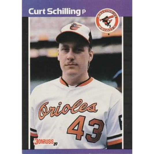 1989 Donruss #635 Curt Schilling DP NM-MT RC Rookie Baltimore Orioles Baseball Card Image 1