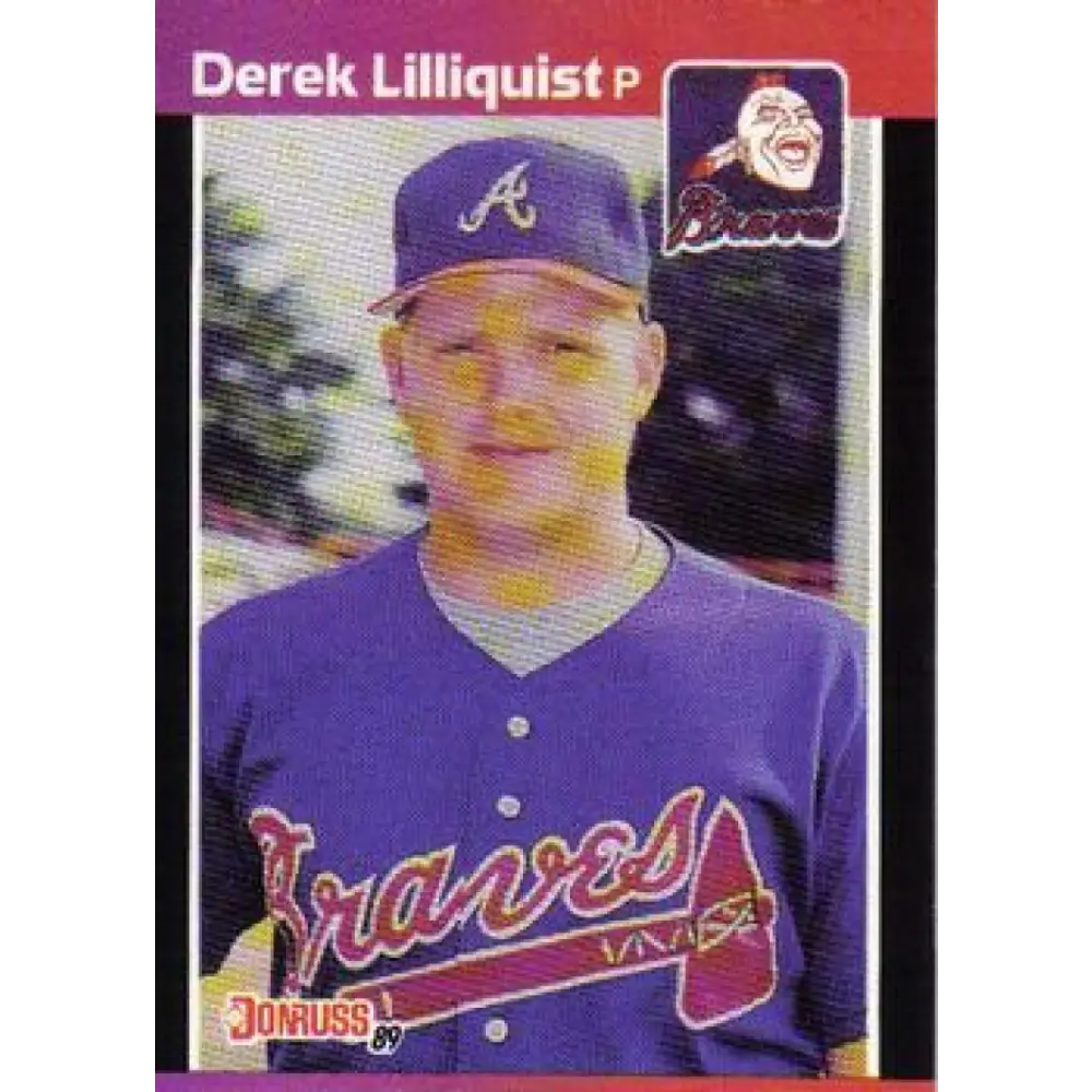 1989 Donruss #653 Derek Lilliquist NM-MT RC Rookie Atlanta Braves Baseball Card Image 1