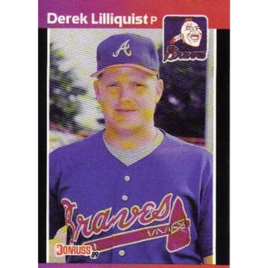1989 Donruss #653 Derek Lilliquist NM-MT RC Rookie Atlanta Braves Baseball Card Image 1