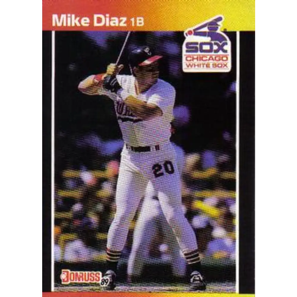 1989 Donruss #655 Mike Diaz NM-MT Chicago White Sox Baseball Card Image 1