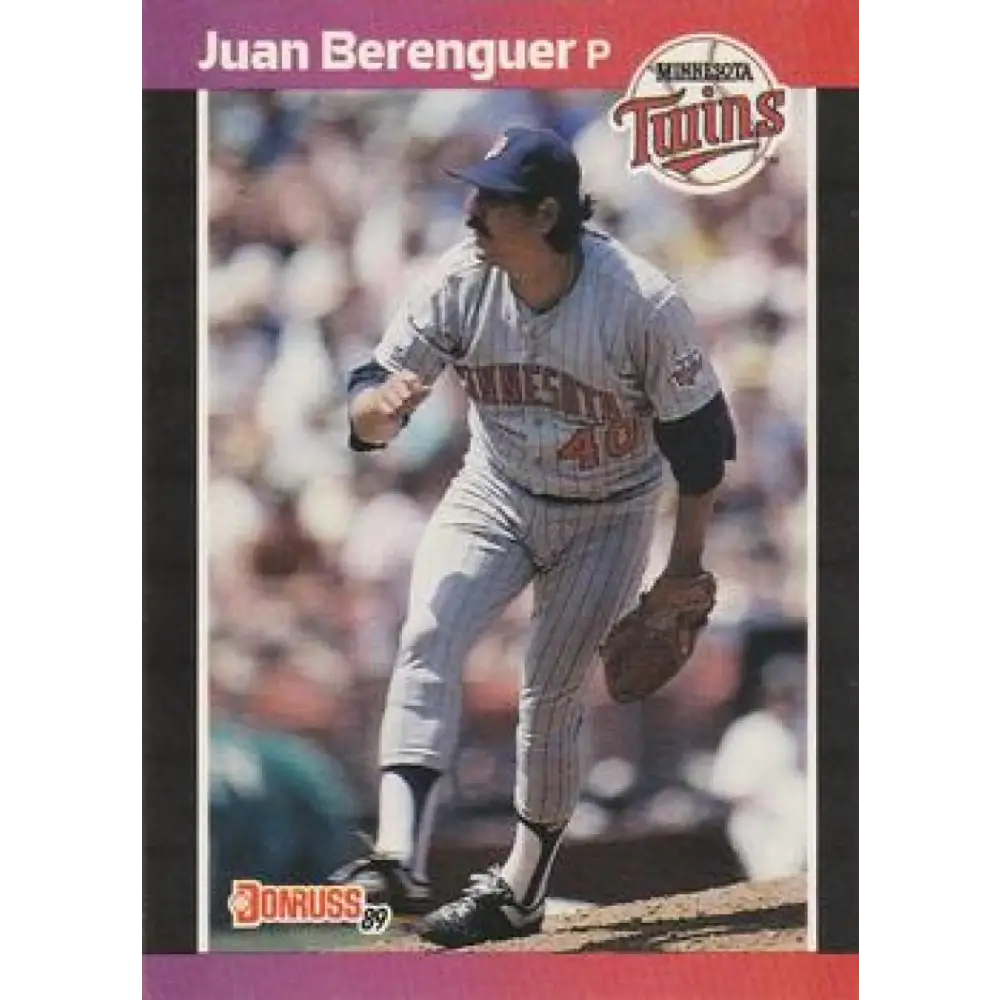 1989 Donruss #81 Juan Berenguer NM-MT Minnesota Twins Baseball Card Image 1
