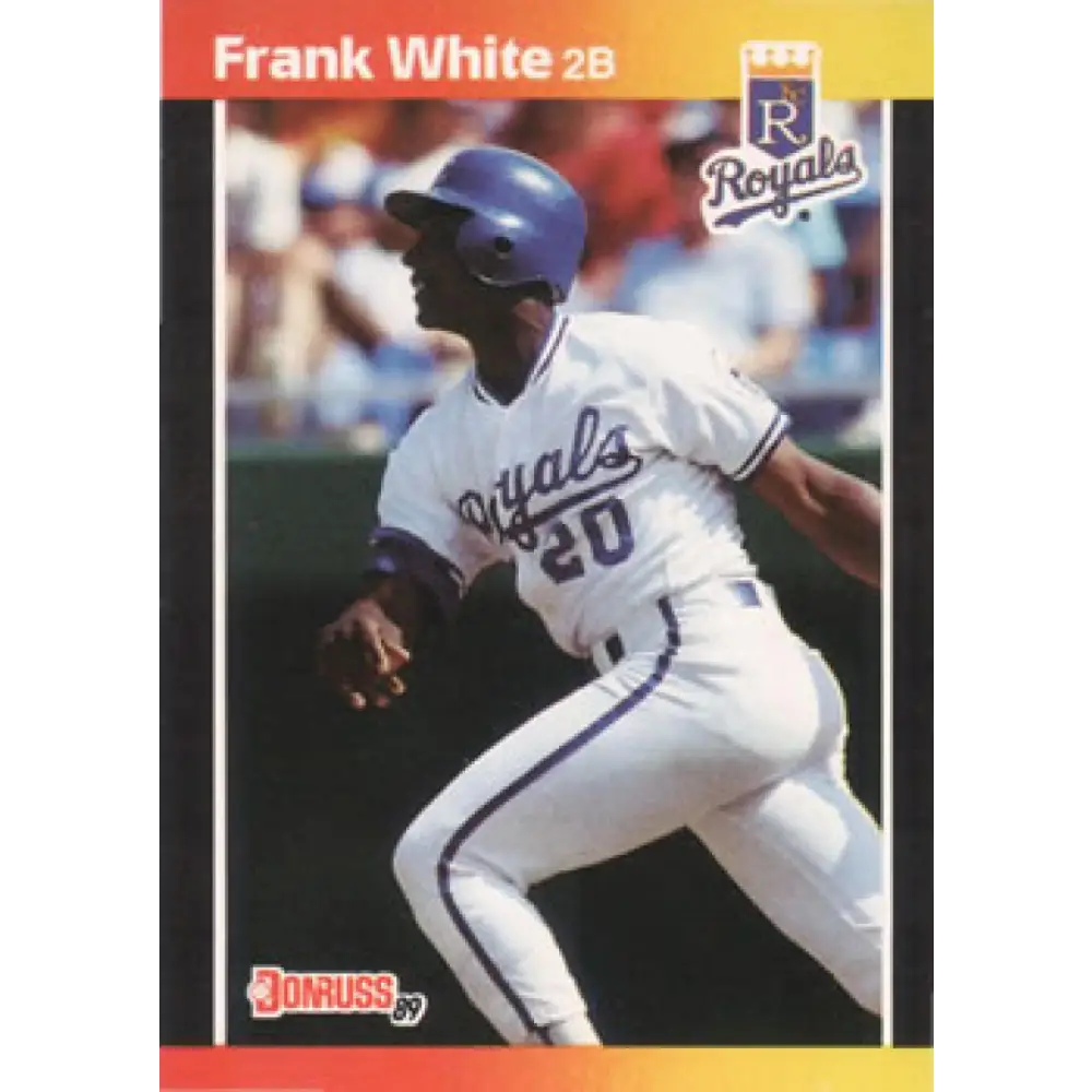 1989 Donruss #85 Frank White NM-MT Kansas City Royals Baseball Card Image 1
