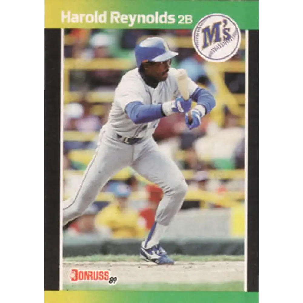 1989 Donruss #93 Harold Reynolds NM-MT Seattle Mariners Baseball Card Image 1