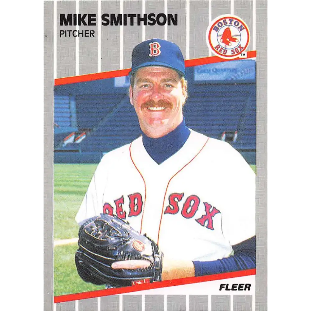 1989 Fleer #100 Mike Smithson EX Excellent Boston Red Sox Baseball Card  Image 1