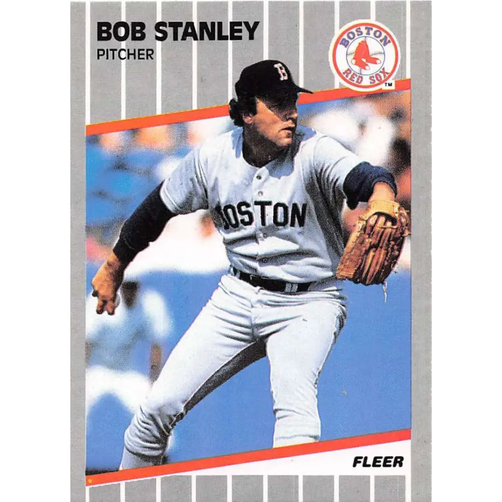 1989 Fleer #101 Bob Stanley EX Excellent Boston Red Sox Baseball Card  Image 1