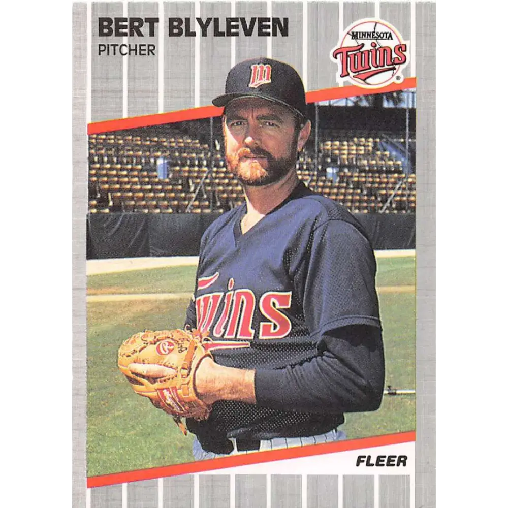 1989 Fleer #105 Bert Blyleven EX Excellent Minnesota Twins Baseball Card  Image 1