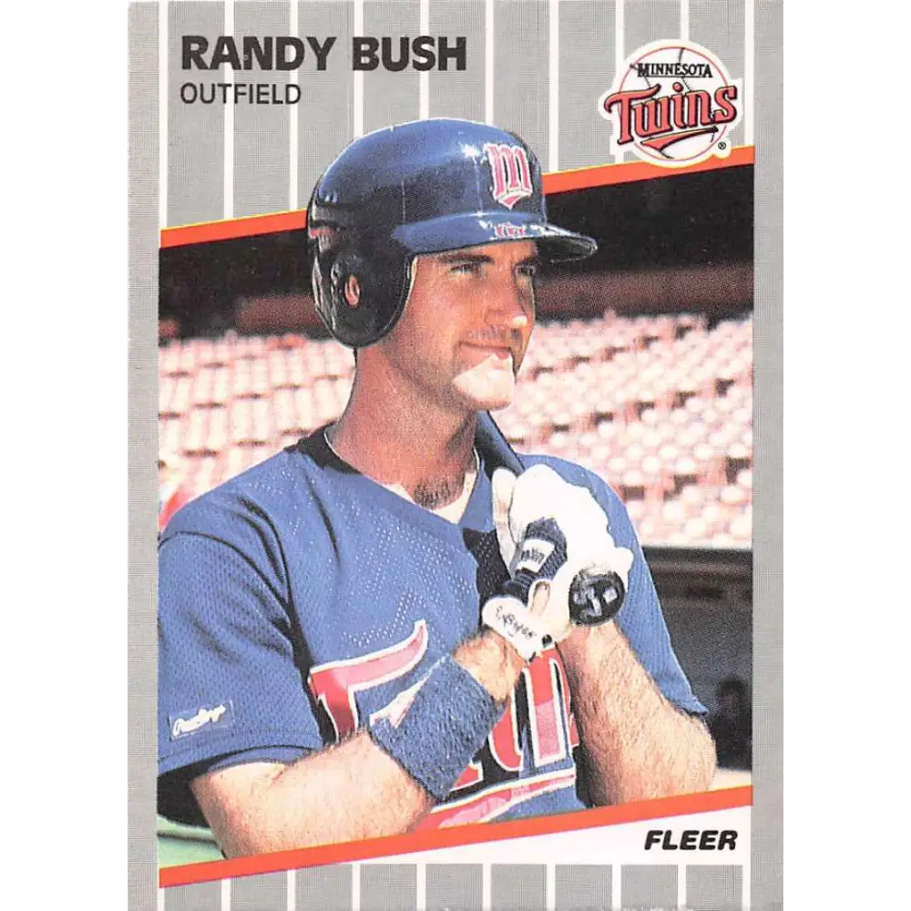 1989 Fleer #107 Randy Bush EX Excellent Minnesota Twins Baseball Card  Image 1