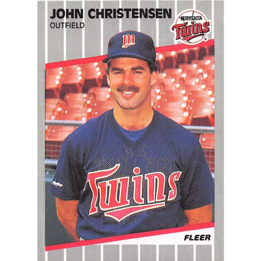 1989 Fleer #108 John Christensen EX Excellent Minnesota Twins Baseball Card  Image 1