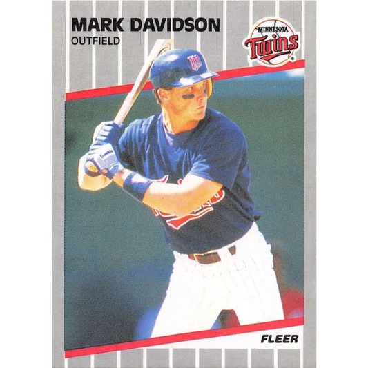 1989 Fleer #109 Mark Davidson EX Excellent Minnesota Twins Baseball Card  Image 1
