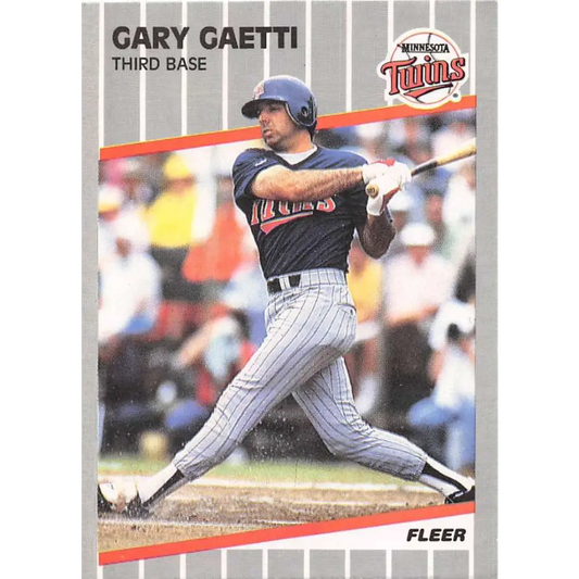 1989 Fleer #110 Gary Gaetti EX Excellent Minnesota Twins Baseball Card  Image 1