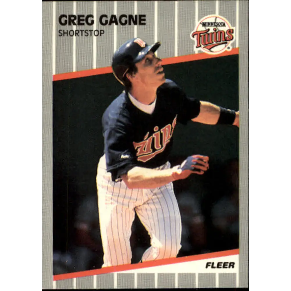 1989 Fleer #111 Greg Gagne EX Excellent Minnesota Twins Baseball Card  Image 1