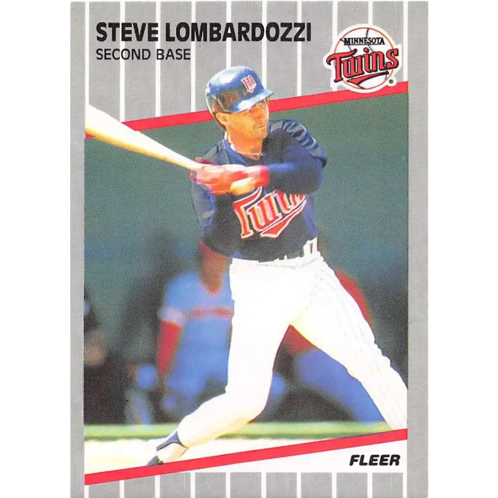 1989 Fleer #120 Steve Lombardozzi EX Excellent Minnesota Twins Baseball Card  Image 1