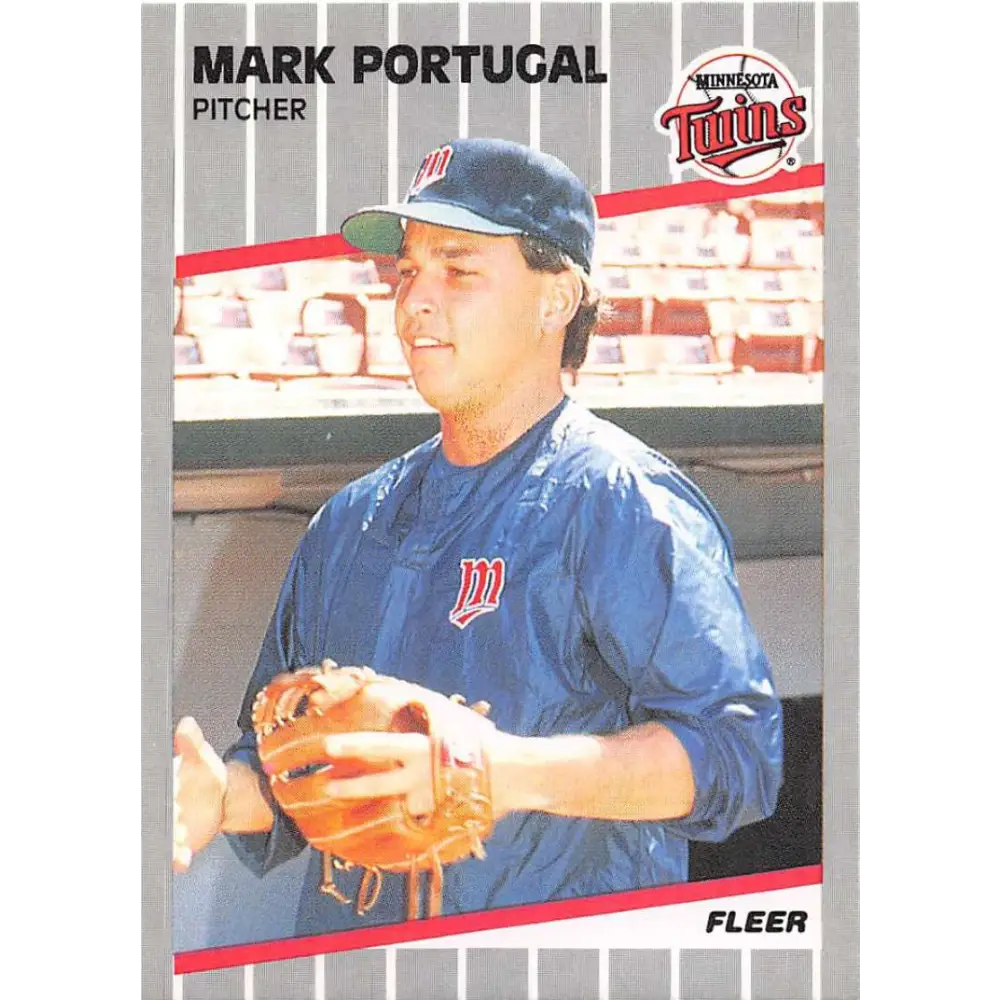 1989 Fleer #123 Mark Portugal EX Excellent Minnesota Twins Baseball Card  Image 1