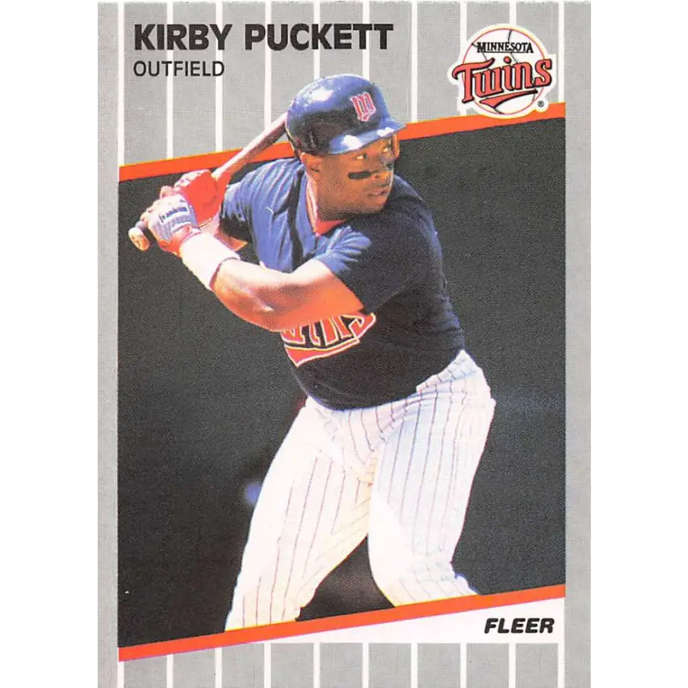 1989 Fleer #124 Kirby Puckett EX Excellent Minnesota Twins Baseball Card  Image 1