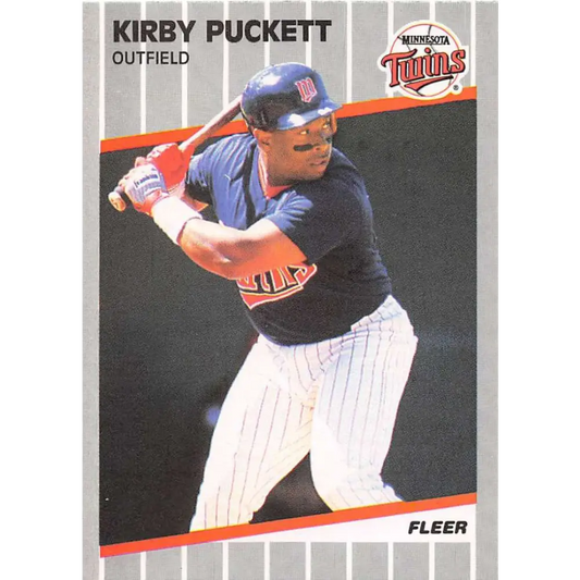 1989 Fleer #124 Kirby Puckett EX Excellent Minnesota Twins Baseball Card  Image 1