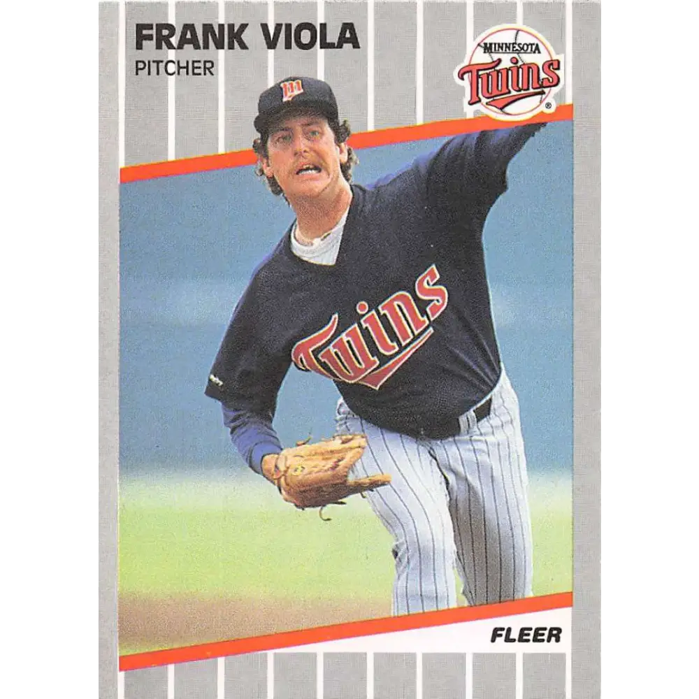 1989 Fleer #127 Frank Viola EX Excellent Minnesota Twins Baseball Card  Image 1