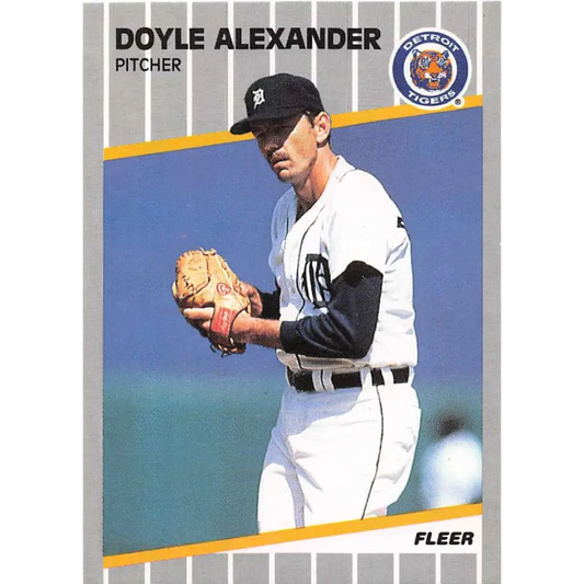 1989 Fleer #128 Doyle Alexander EX Excellent Detroit Tigers Baseball Card  Image 1