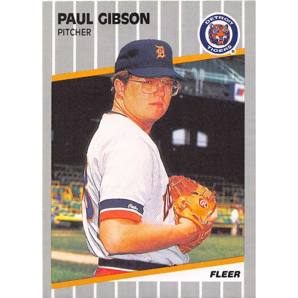 1989 Fleer #131 Paul Gibson EX Excellent Detroit Tigers Baseball Card  Image 1