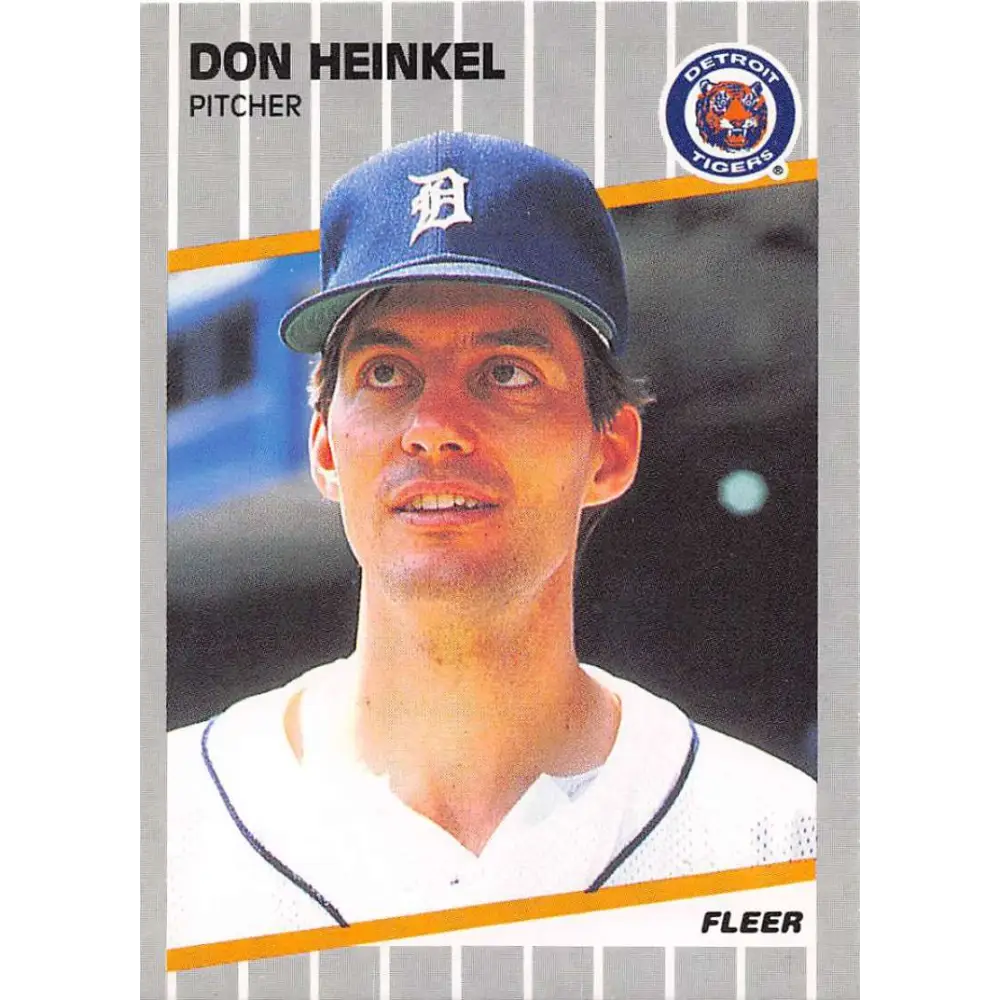 1989 Fleer #133 Don Heinkel EX Excellent Detroit Tigers Baseball Card  Image 1