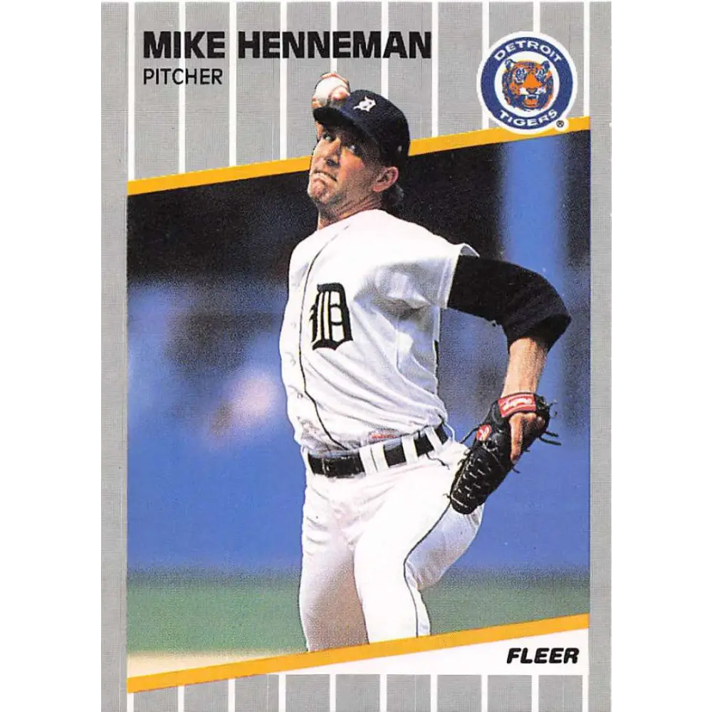 1989 Fleer #134 Mike Henneman EX Excellent Baseball Card  Image 1